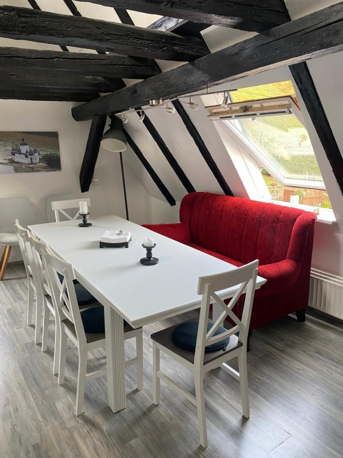 Schoene Ferienwohnung Altes Gebaelk Fachwerkhaus バッハラッハ エクステリア 写真